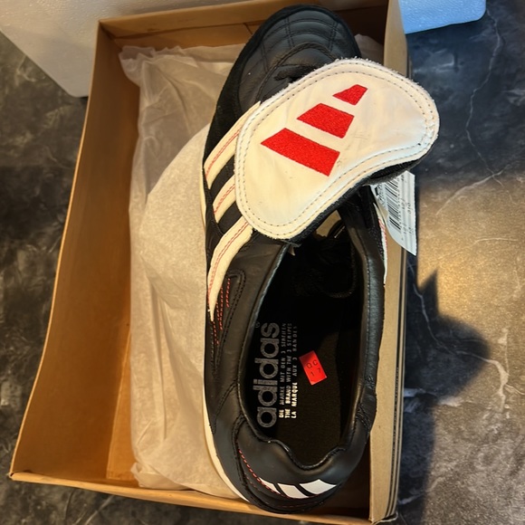 Adidas Iseran Goal Indoor Soccer Shoes Black-White - Picture 7 of 8